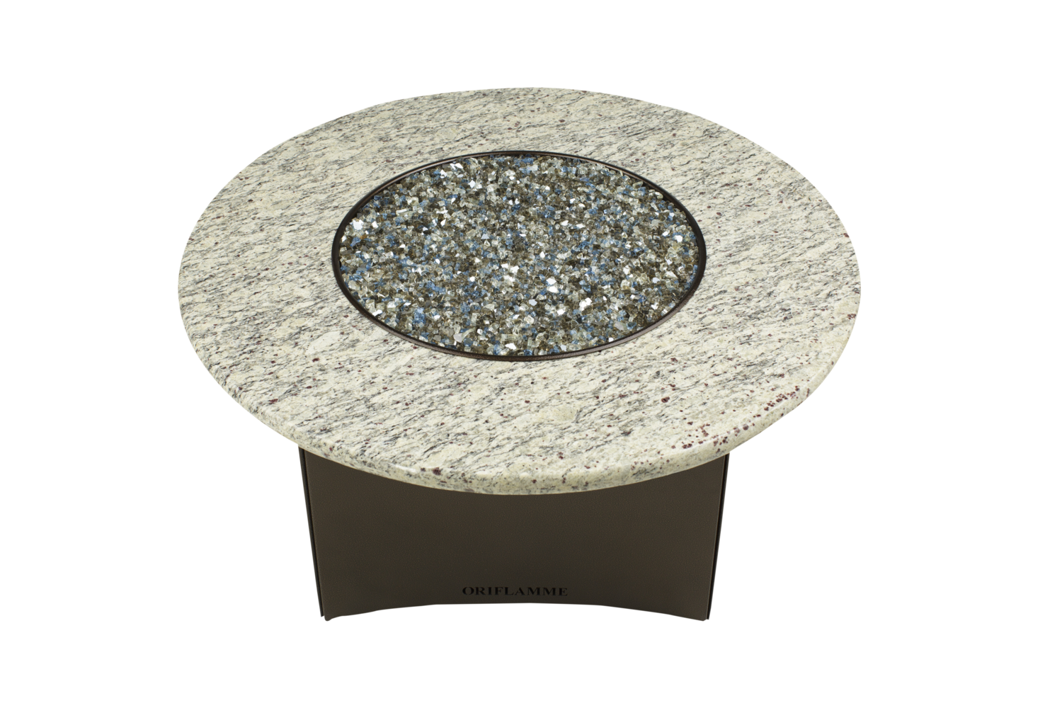 Oriflamme Santo Granite fire tables photo — Splash City