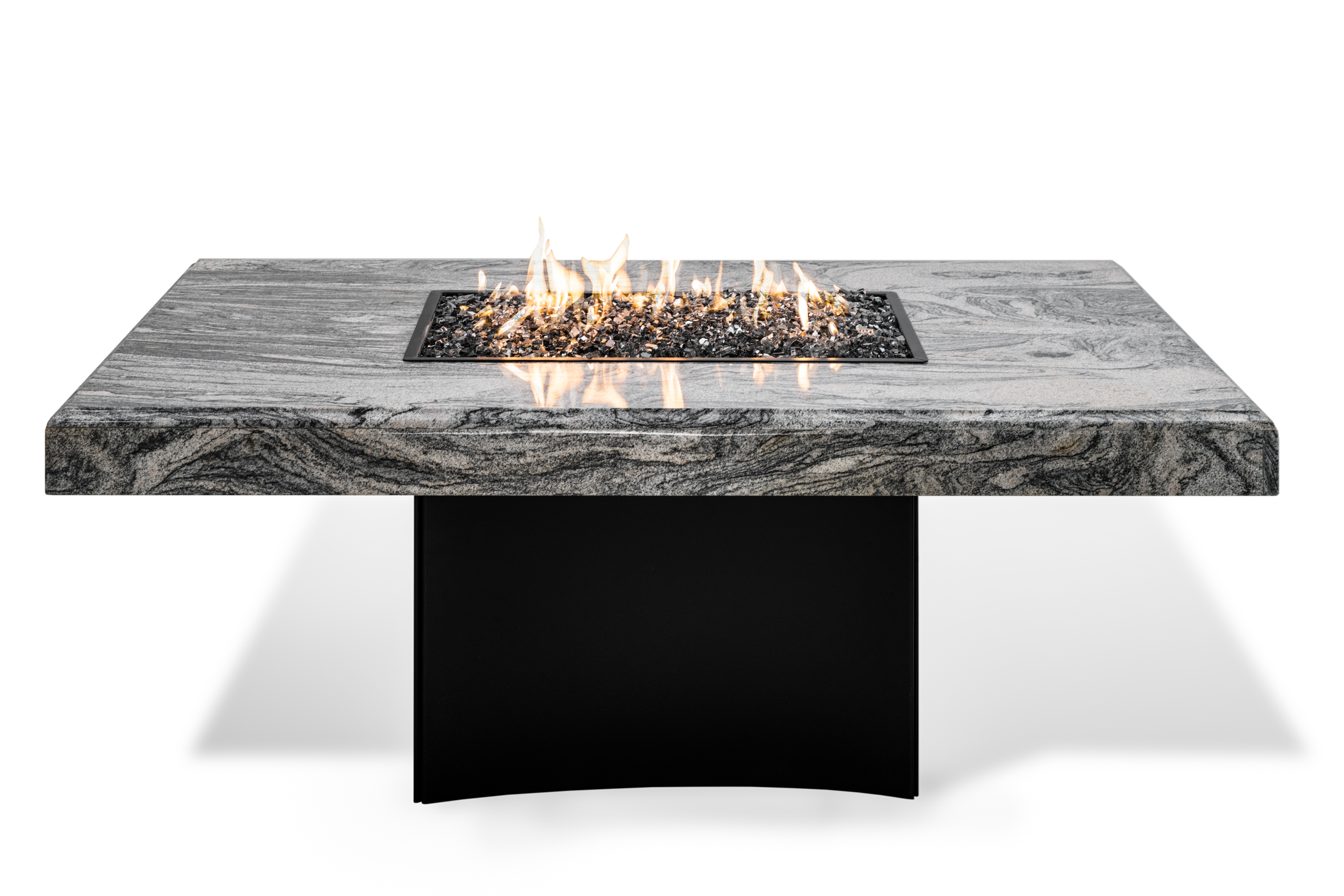 Oriflamme Silver Tiger Granite fire tables photo — Splash City