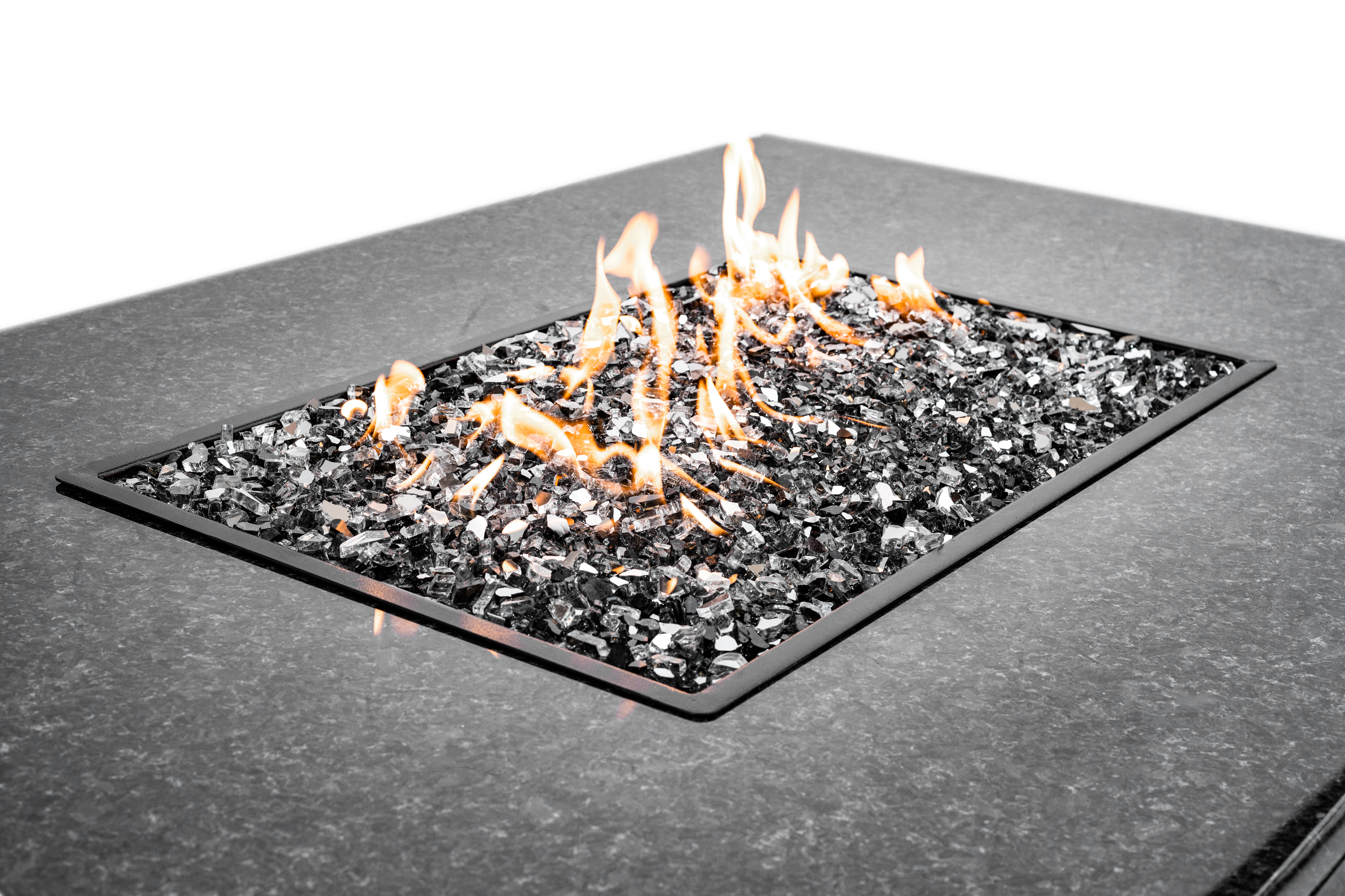 Oriflamme Mediterranean Rectangle Granite fire tables photo — Splash City