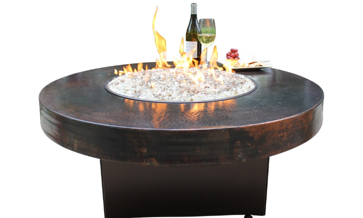 Oriflamme Hammered Copper fire tables photo — Splash City