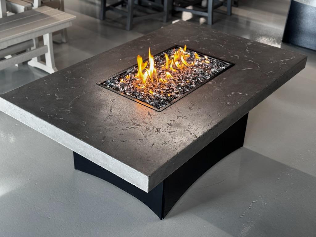 Oriflamme Greystone Stone fire tables photo — Splash City