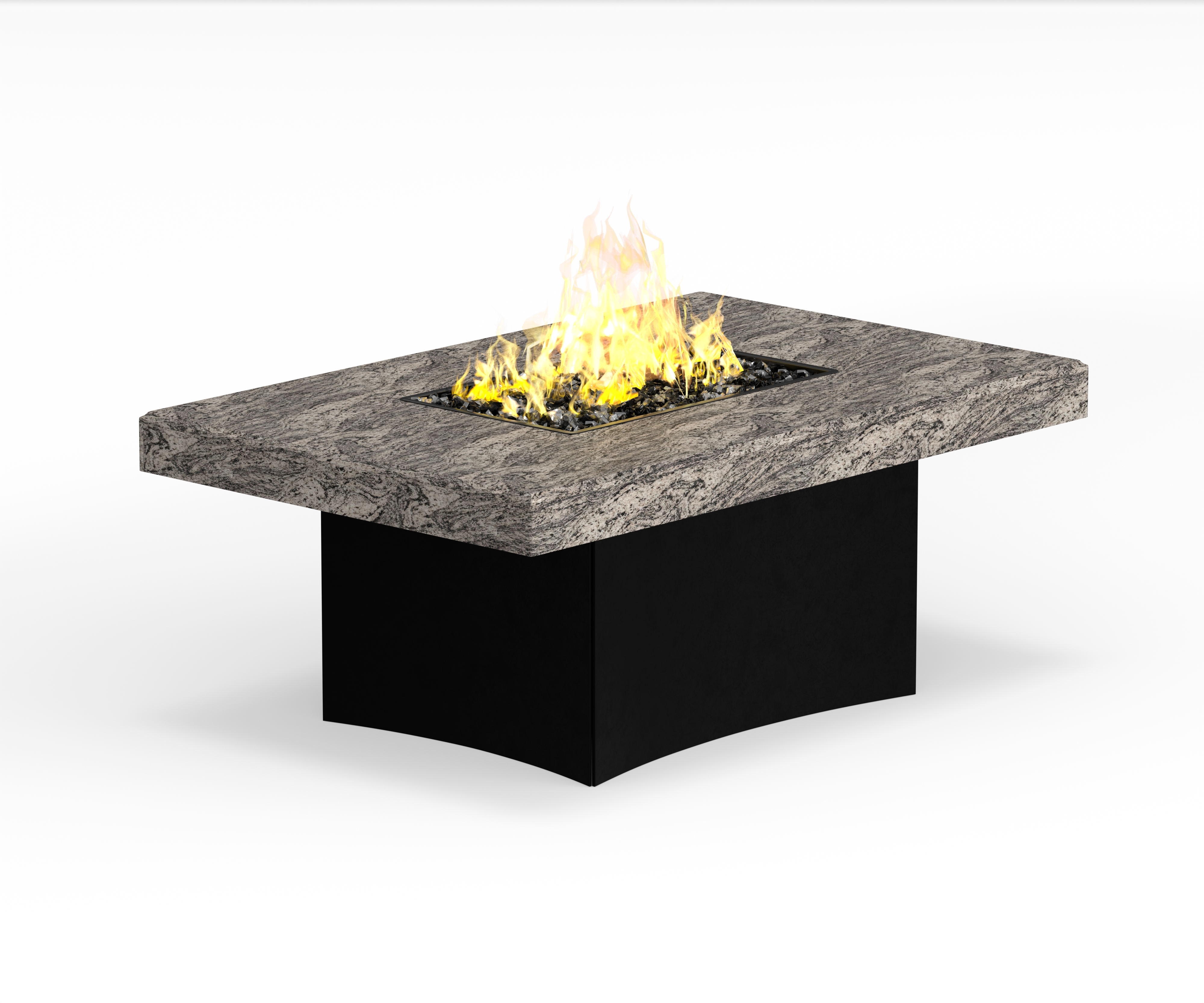 Oriflamme Silver Tiger Granite — Oriflamme fire tables at Splash City