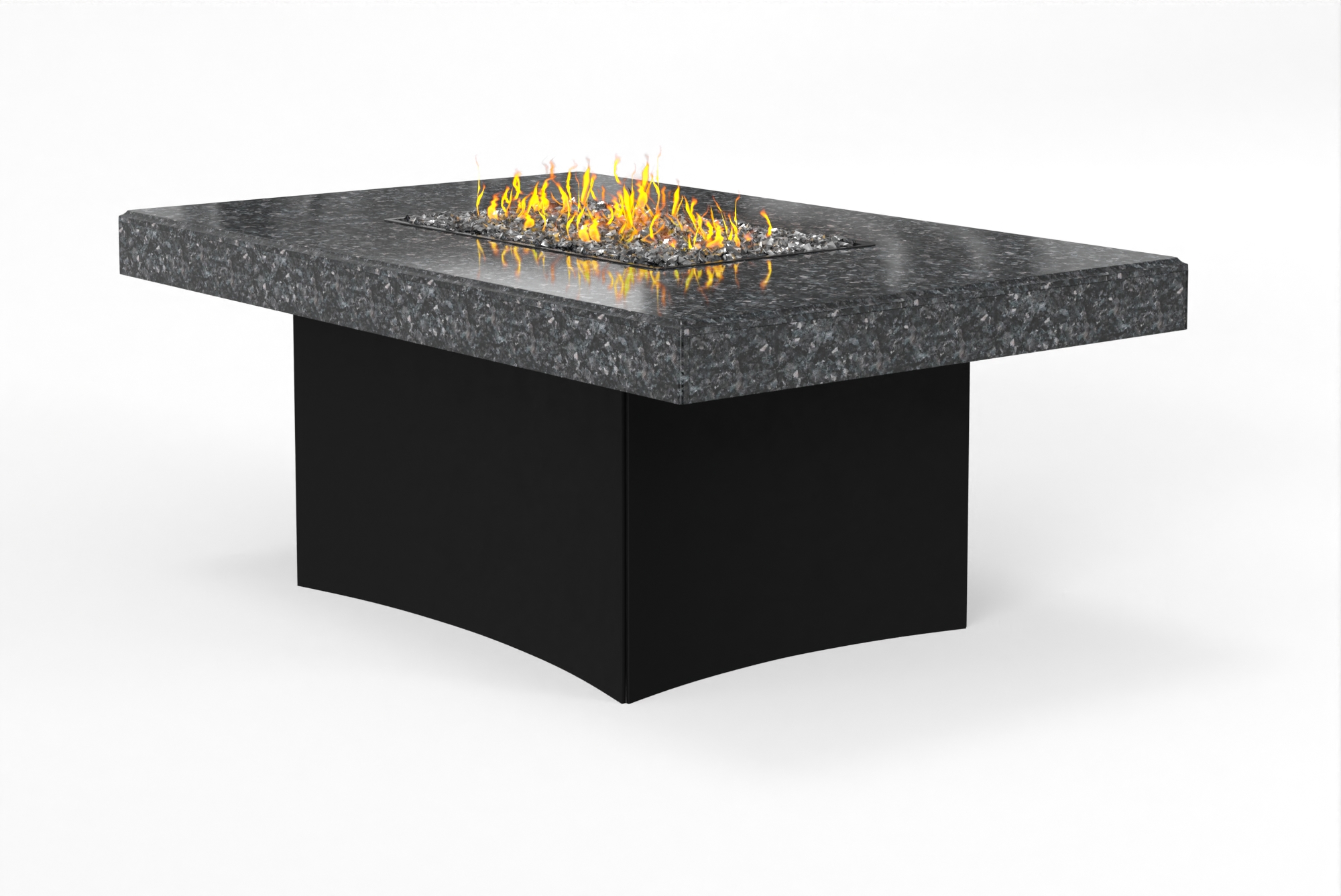 Oriflamme Blue Pearl Granite fire tables photo — Splash City