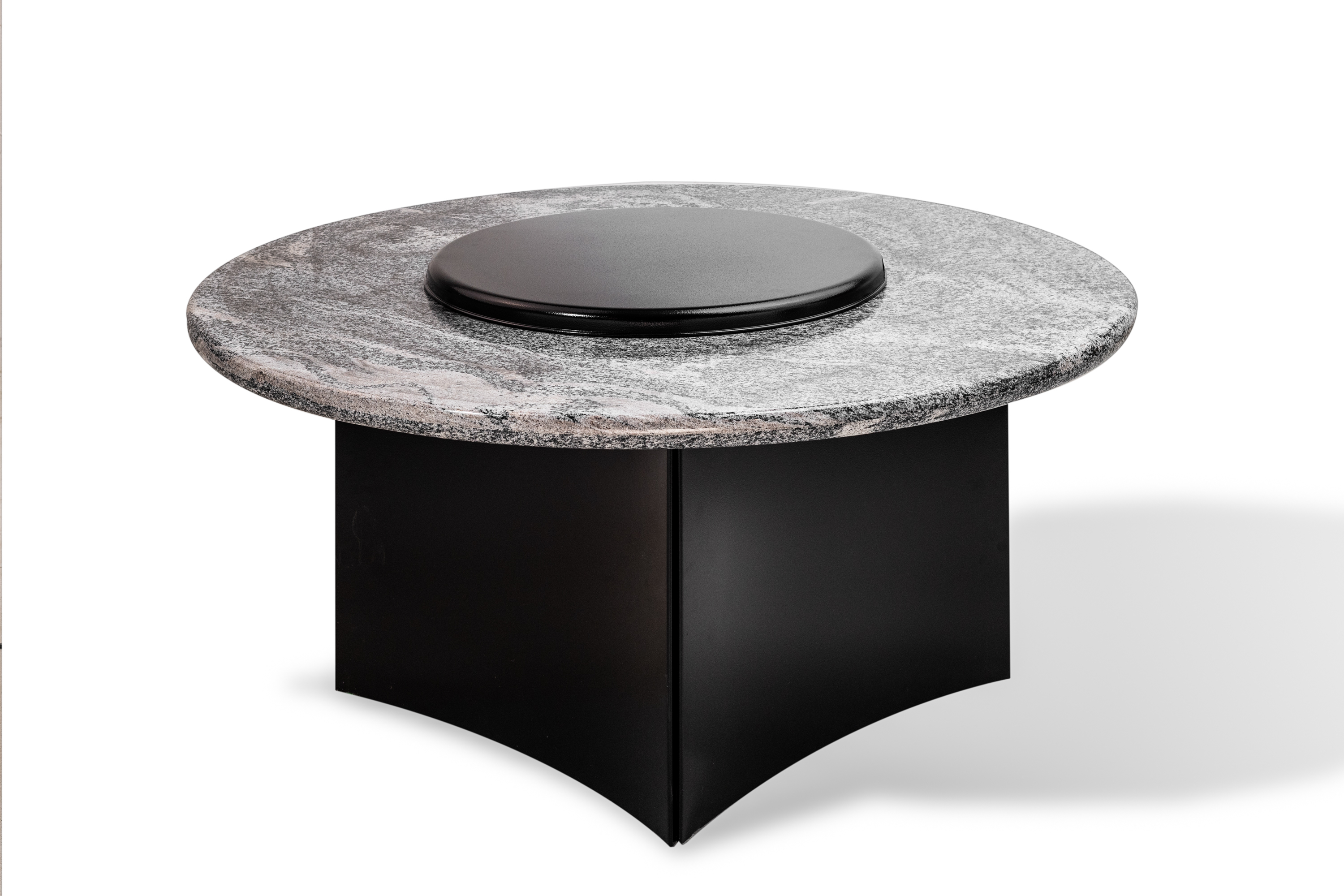 Oriflamme Silver Tiger Granite fire tables photo — Splash City