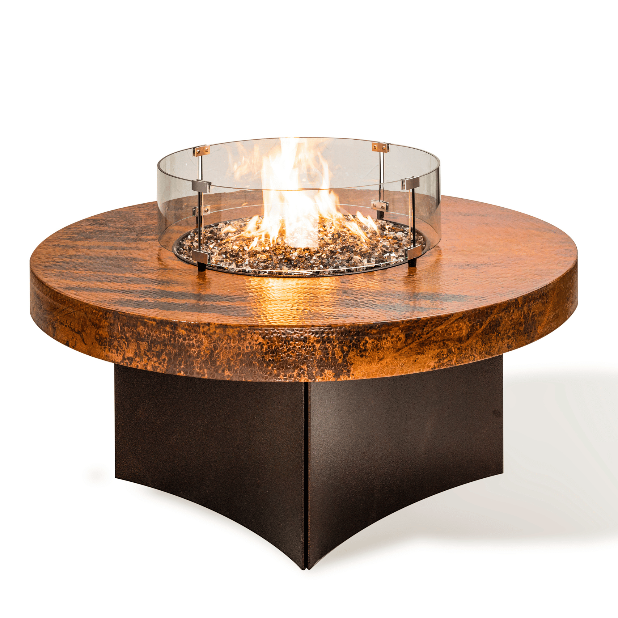Oriflamme Hammered Copper fire tables photo — Splash City